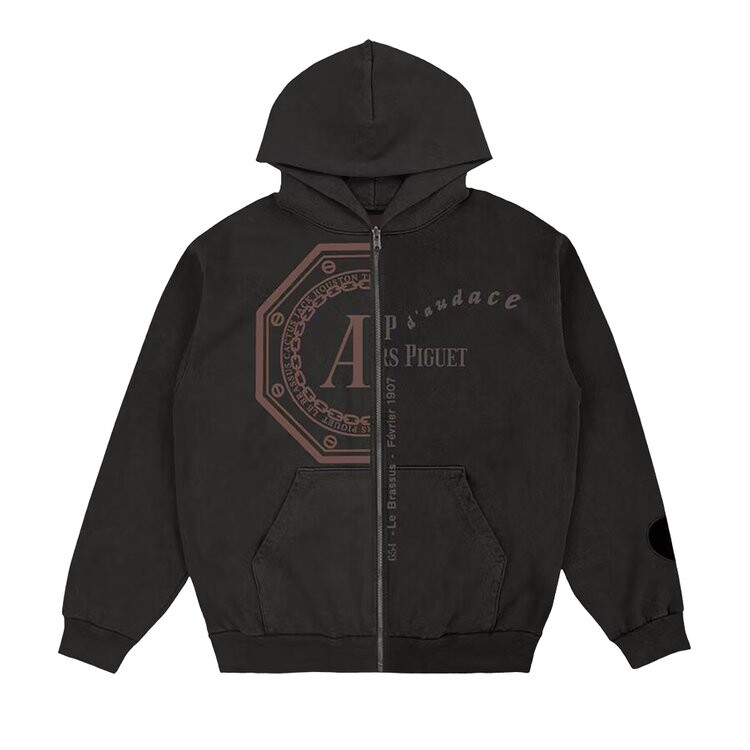 

Худи Cactus Jack by Travis Scott x Audemars Piguet Split Logo Zip-Up Hoodie, черный