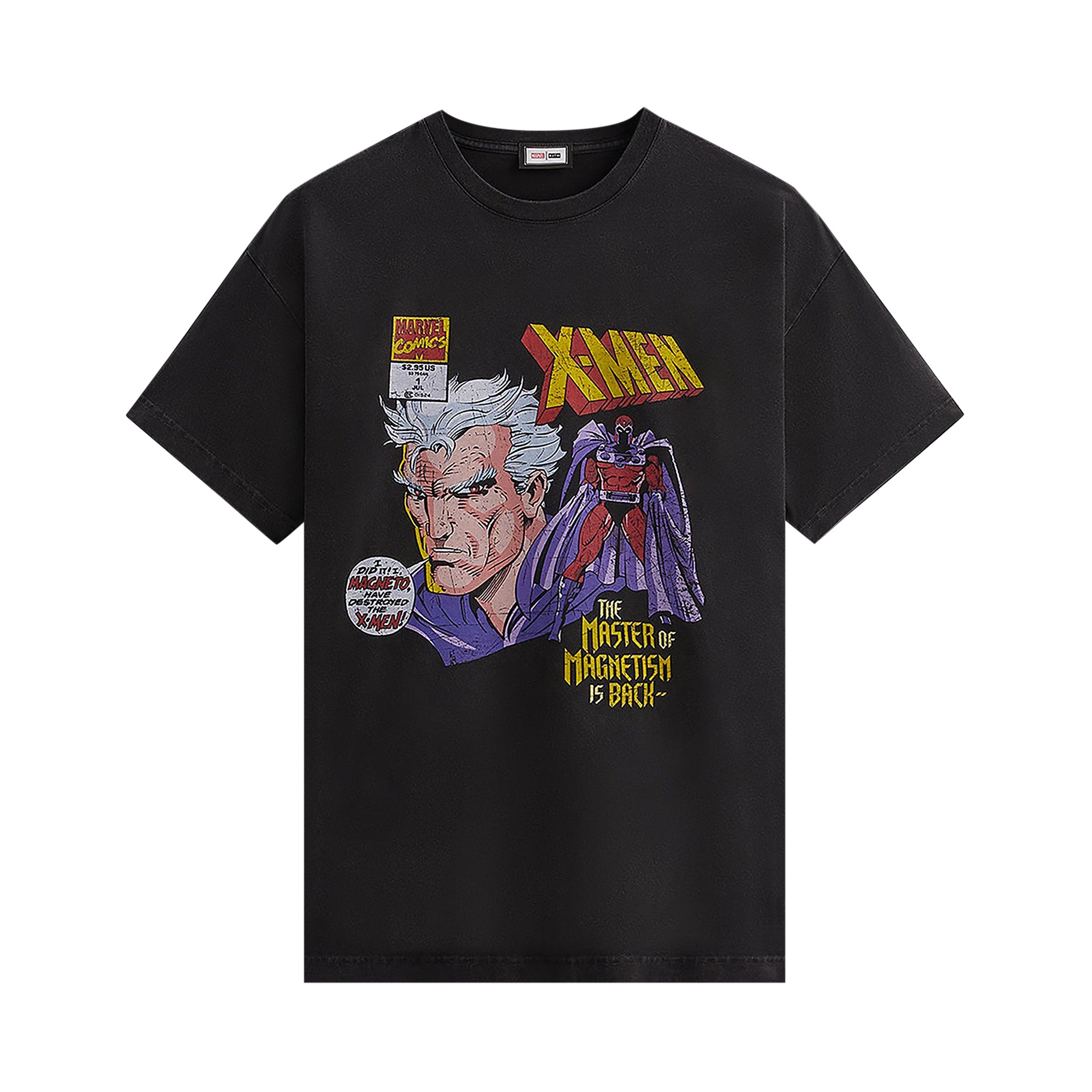 

Винтажная футболка Kith For X-Men Master Of Magnetism, черная, Черный, Винтажная футболка Kith For X-Men Master Of Magnetism, черная