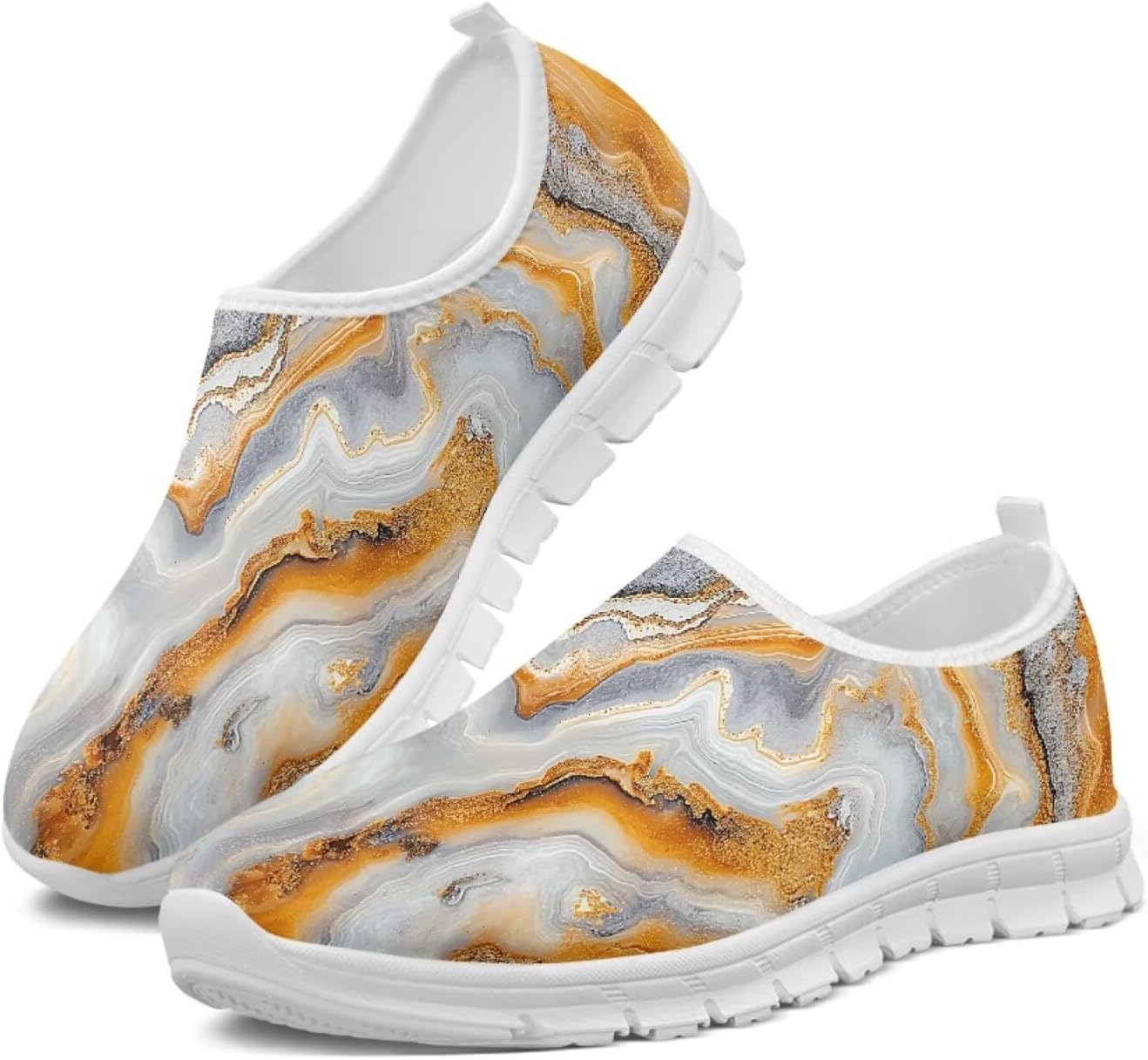 

Мужские слипоны Twousenru, удобные лоферы, легкие повседневные широкие кроссовки из ткани для прогулок и путешествий, белый