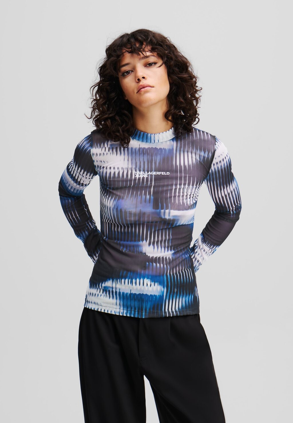 

Топ с длинными рукавами GLITCH Karl Lagerfeld Jeans, черный