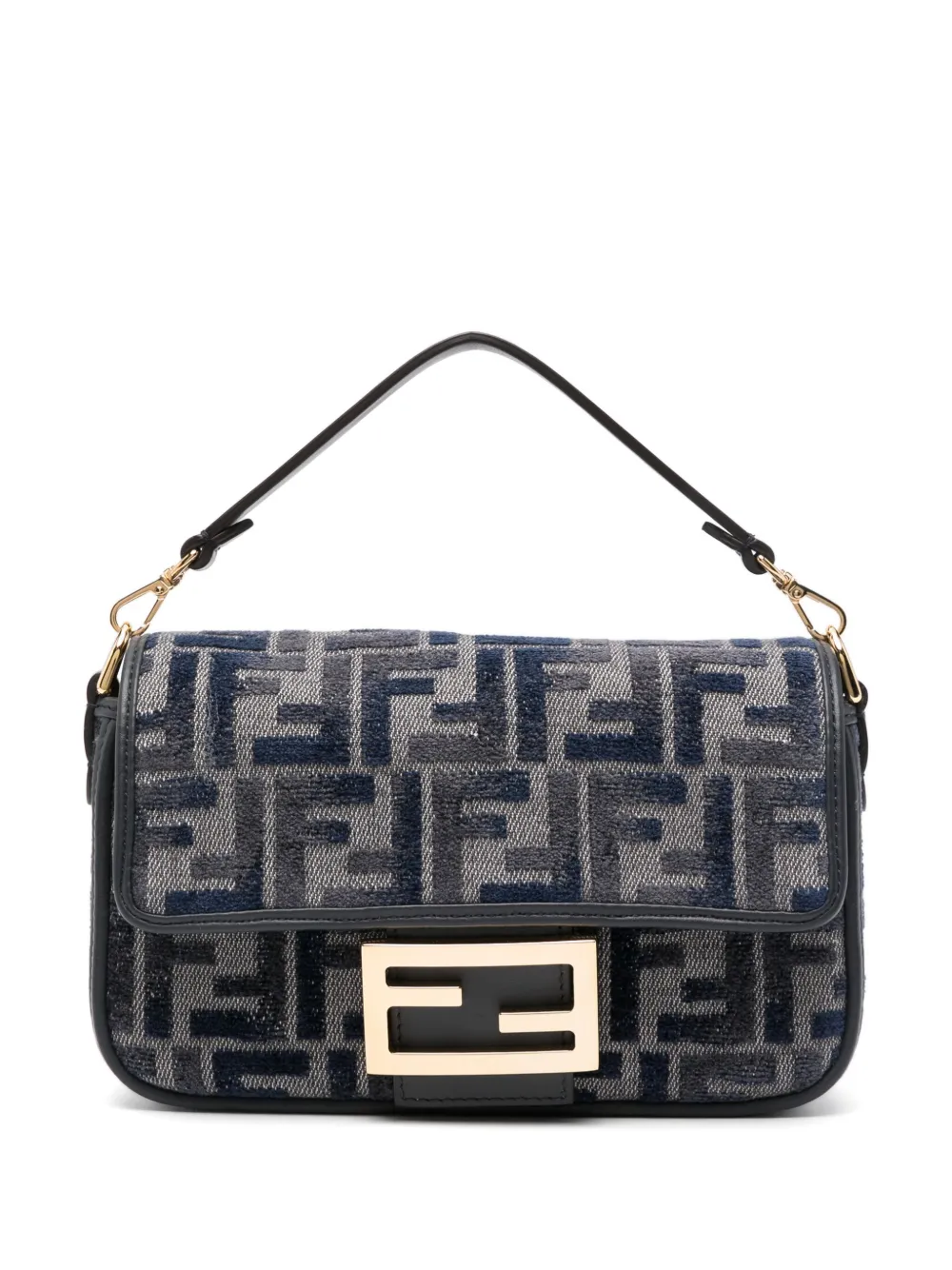 

Мини-сумка через плечо Baguette FENDI, синий
