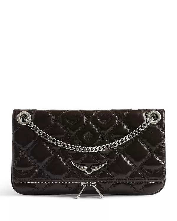 

Клатч Rock ii из кожи с винтажным эффектом и монограммой. Zadig & Voltaire, коричневый