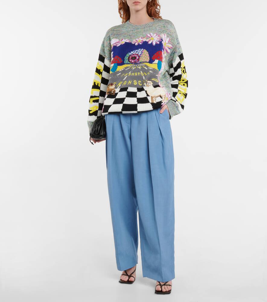 Джемпер из хлопка с жаккардовым узором Stella McCartney, Multicolor (8490) — фото 2