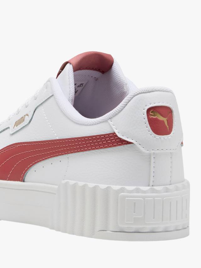 Carina 3.0 кожаные кроссовки на шнуровке PUMA, White/Red — фото 3