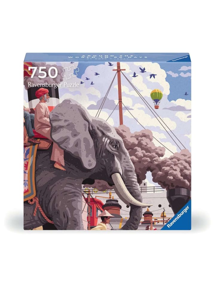 

Пазл Ravensburger, 750 деталей, «Вокруг света за 80 дней», цветной