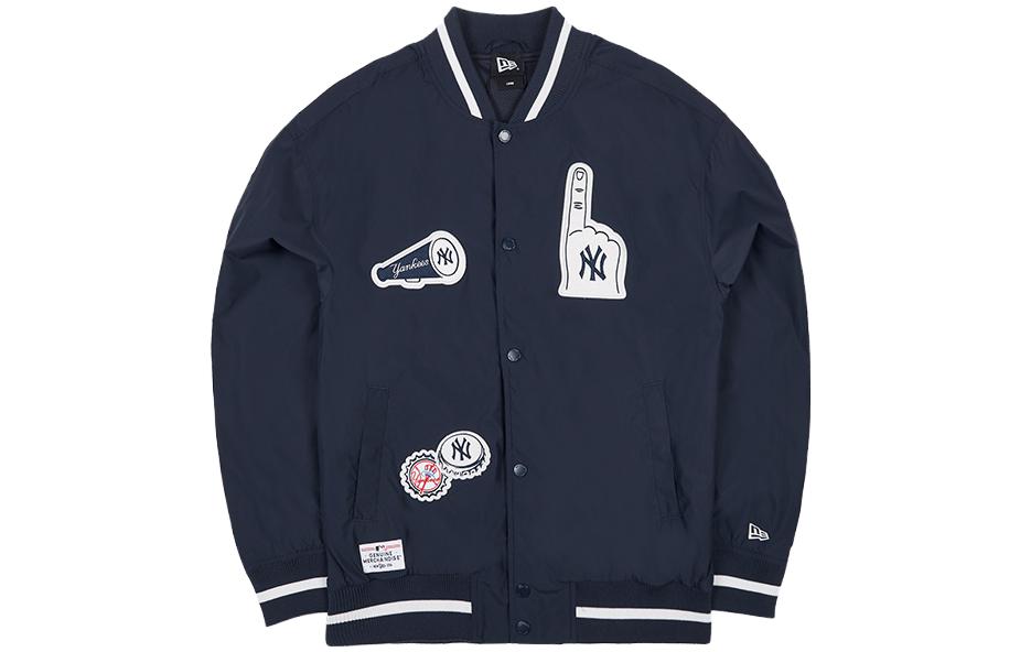 

New Era Бейсбольная куртка унисекс темно-синяя, Navy Blue