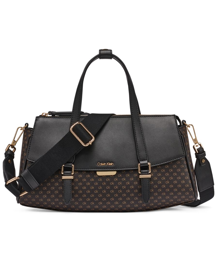 

Сумка-трансформер Irene Mini Signature с верхней ручкой Calvin Klein, Brown Khalki/black