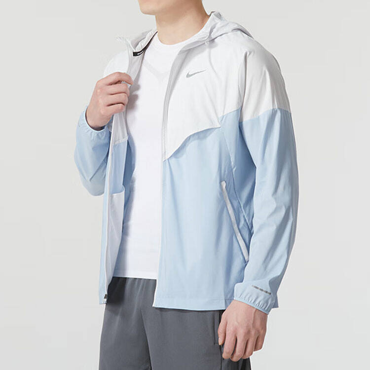 Куртка Nike Windrunner Repel Running, светло-голубой — фото 4