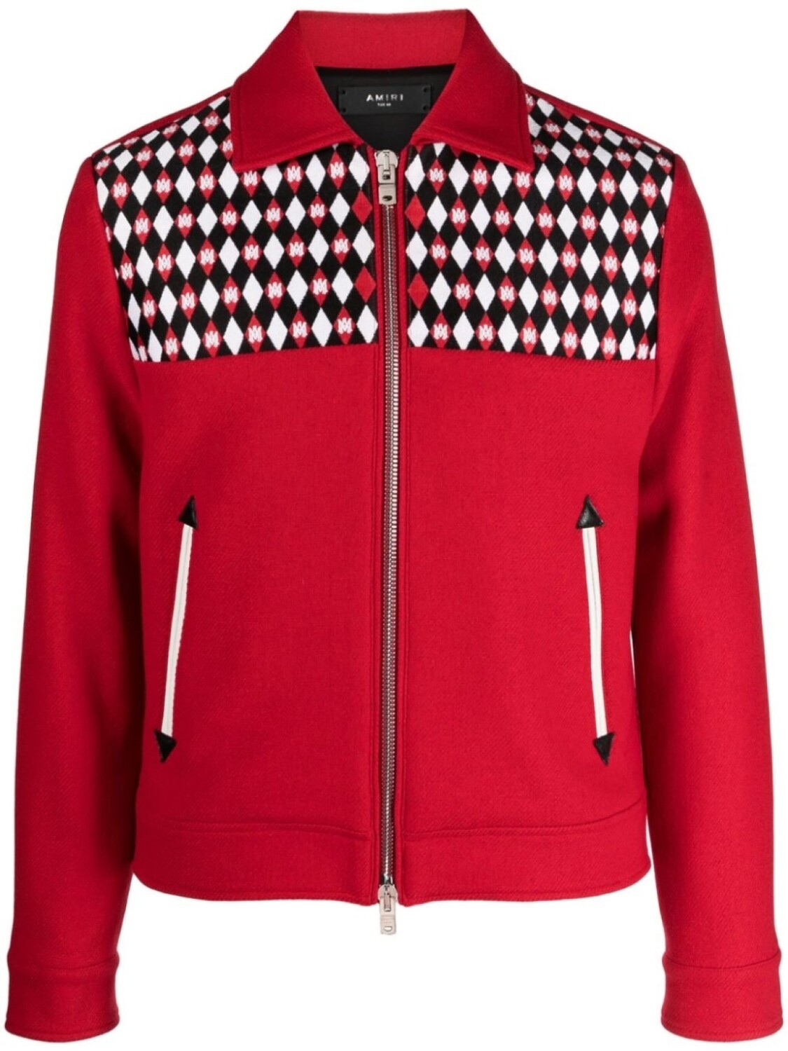 

AMIRI monogram-jacquard work jacket, красный