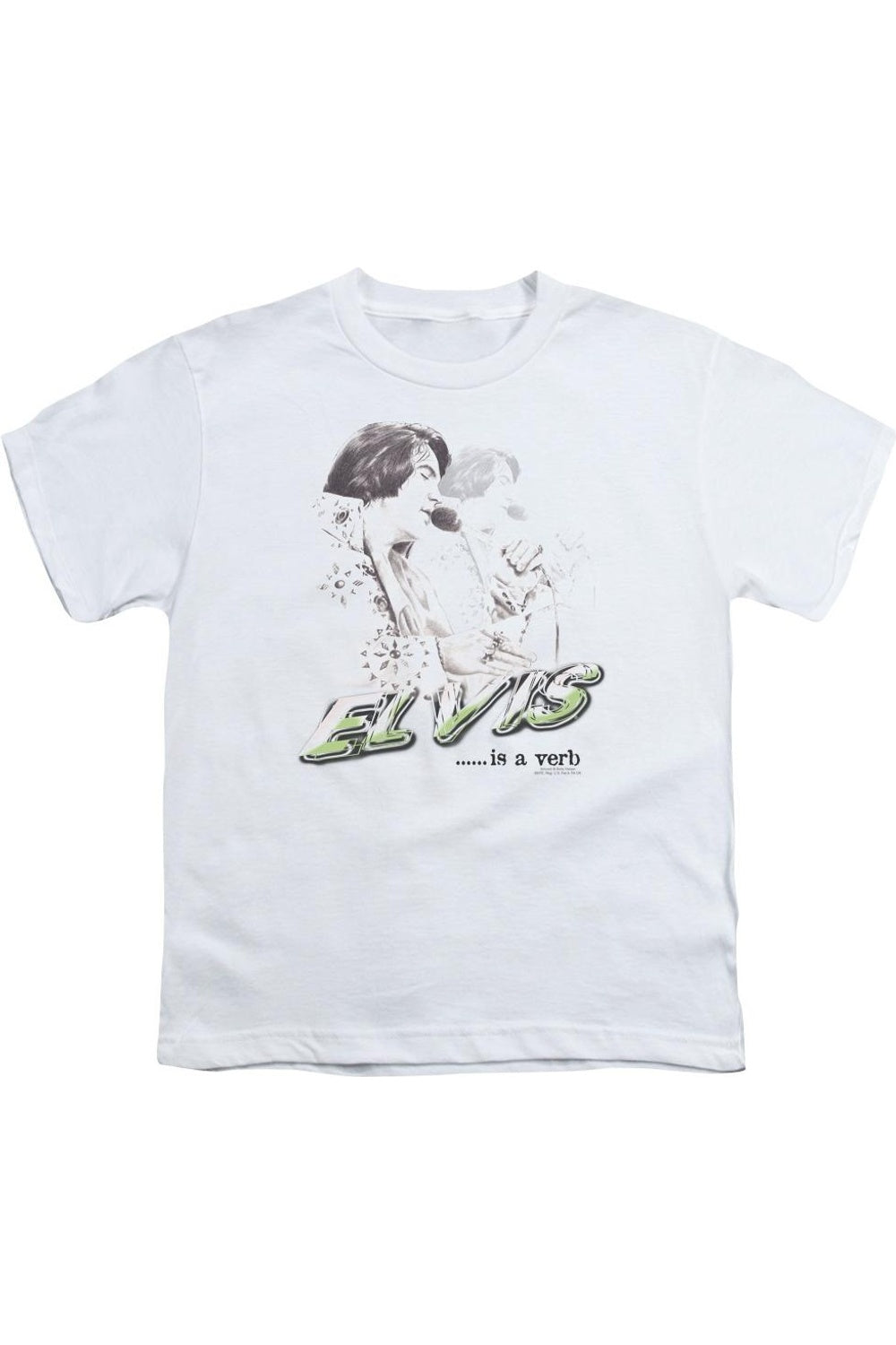 

Футболка с коротким рукавом для детей Elvis Presley "Elvis Is A Verb" Gildan, белый