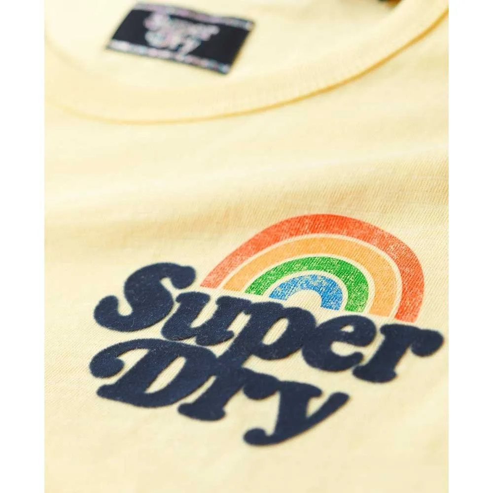Футболка без рукавов Superdry Vintage Rainbow, желтый — фото 4