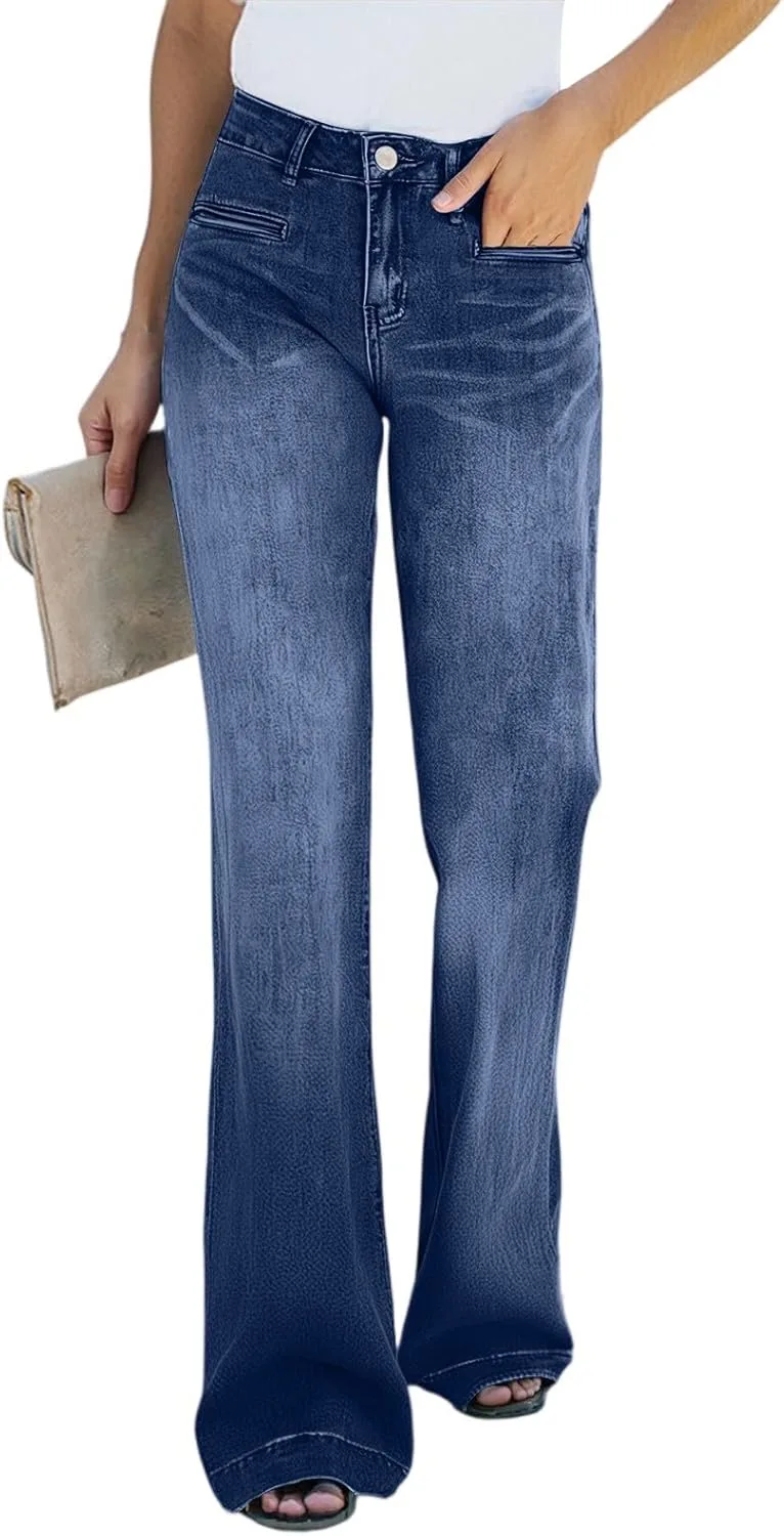 

Джинсы Bootcut для женщин High Waisted Wide Leg Slakkenreis