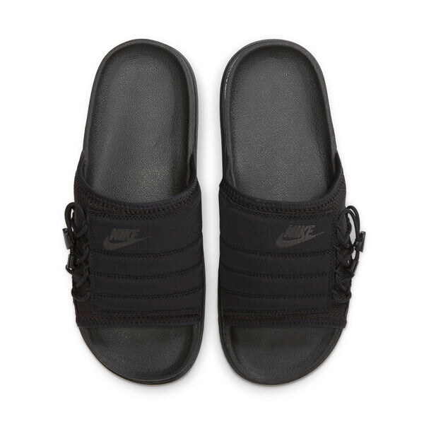 Тапочки asuna slide 'triple black' Nike, черный — фото 3