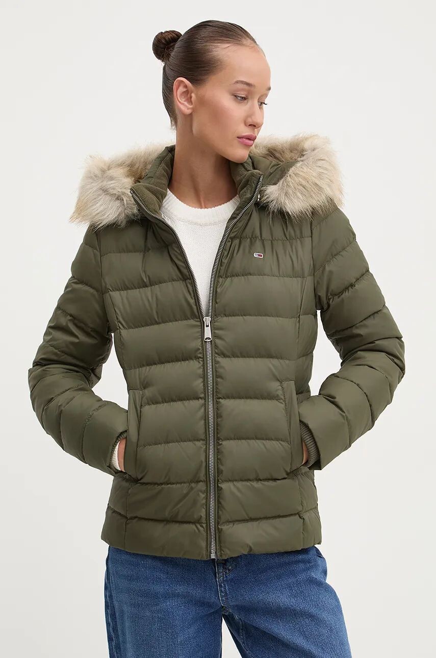 

Пуховик Tommy Jeans, зеленый