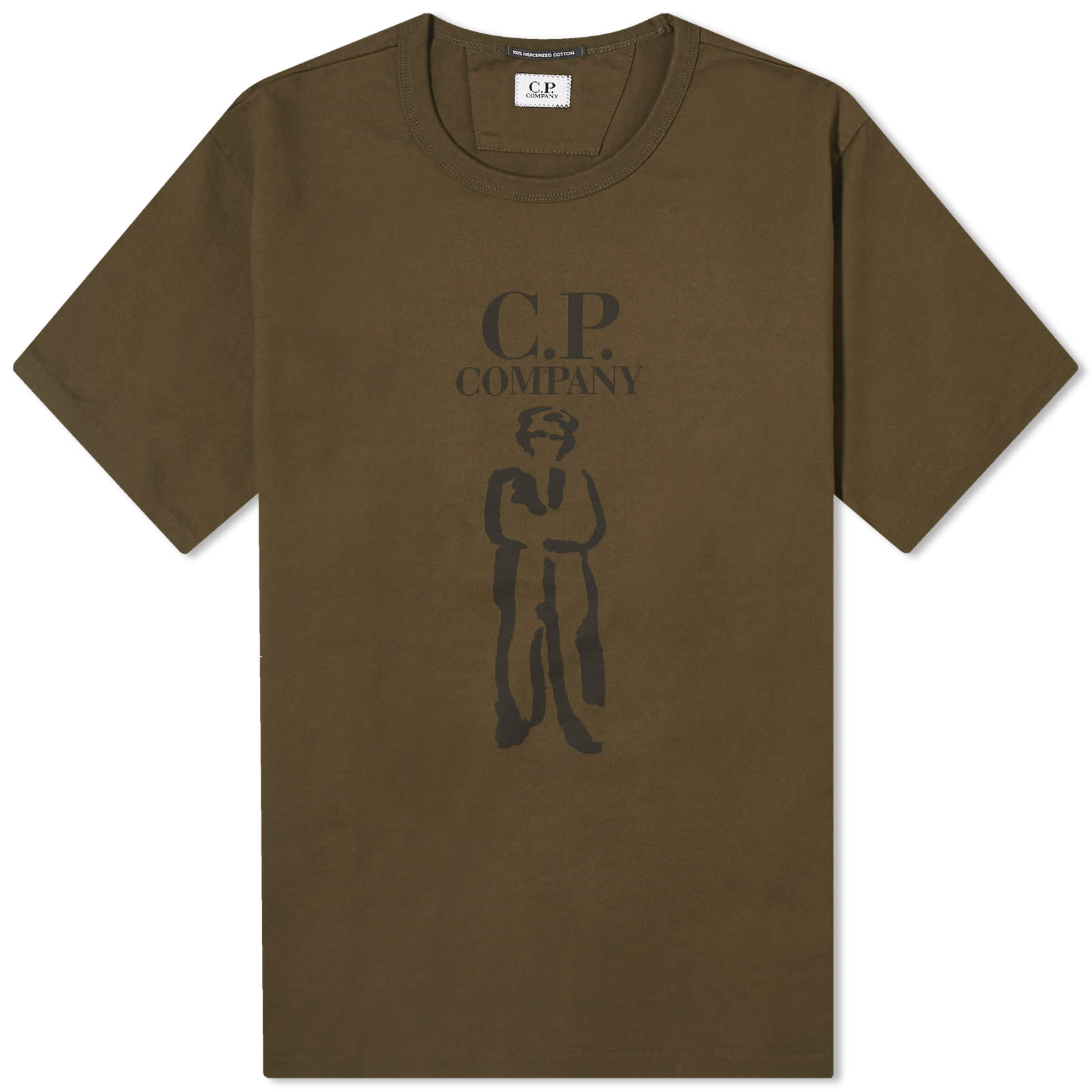 

Футболка C.P. Company 30/2 Mercerized Jersey Twisted British Sailor T, цвет Ivy Green