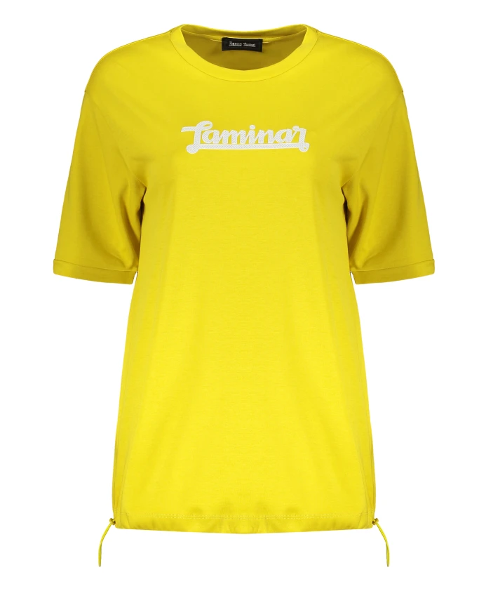 

Хлопковая футболка с логотипом Herno, желтый