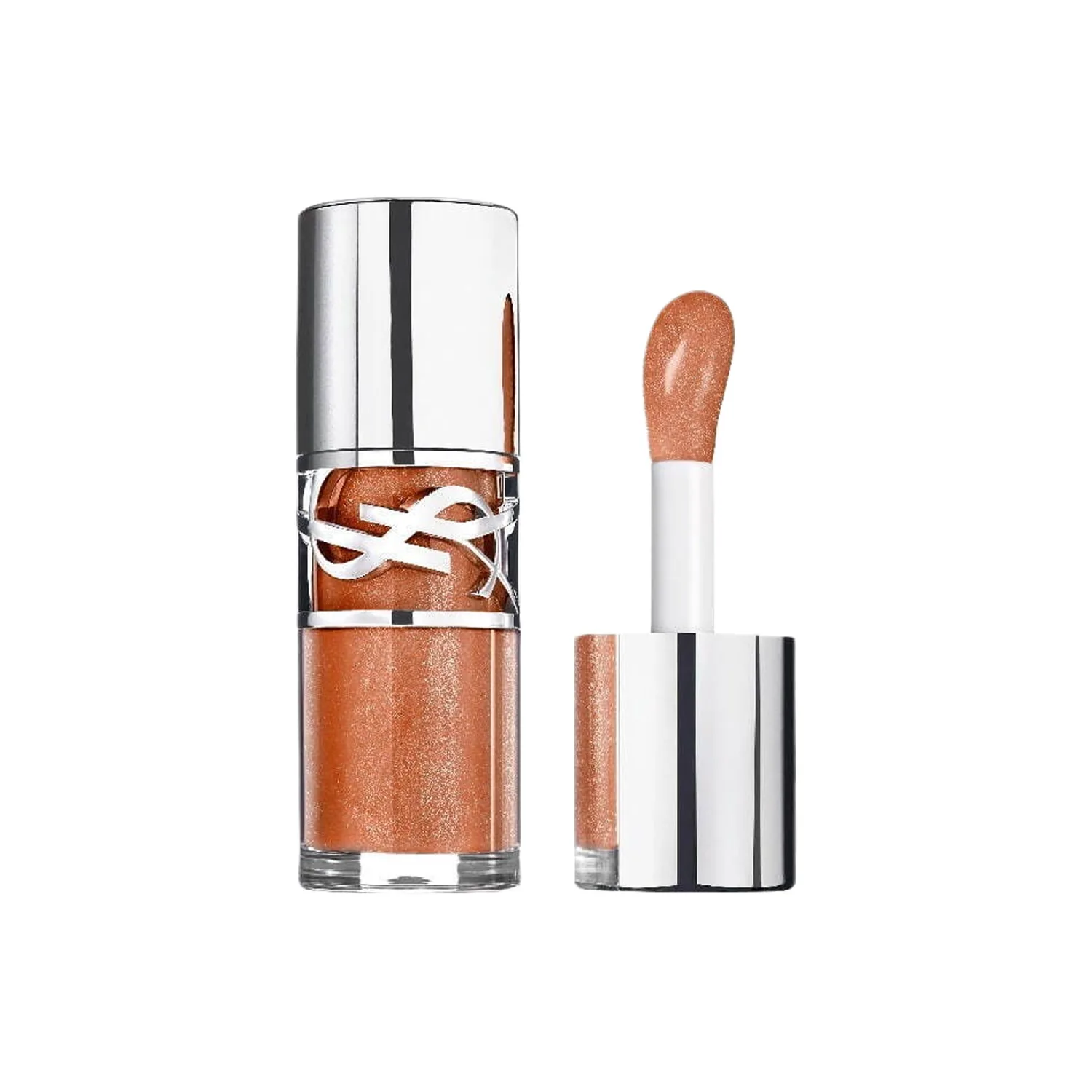 SAINT LAURENT Питательный блеск для губ Taro Purple Plumping Lip Gloss, 6 мл, 05 Cool Tea Jelly, Commute Everyday Nude Tone
