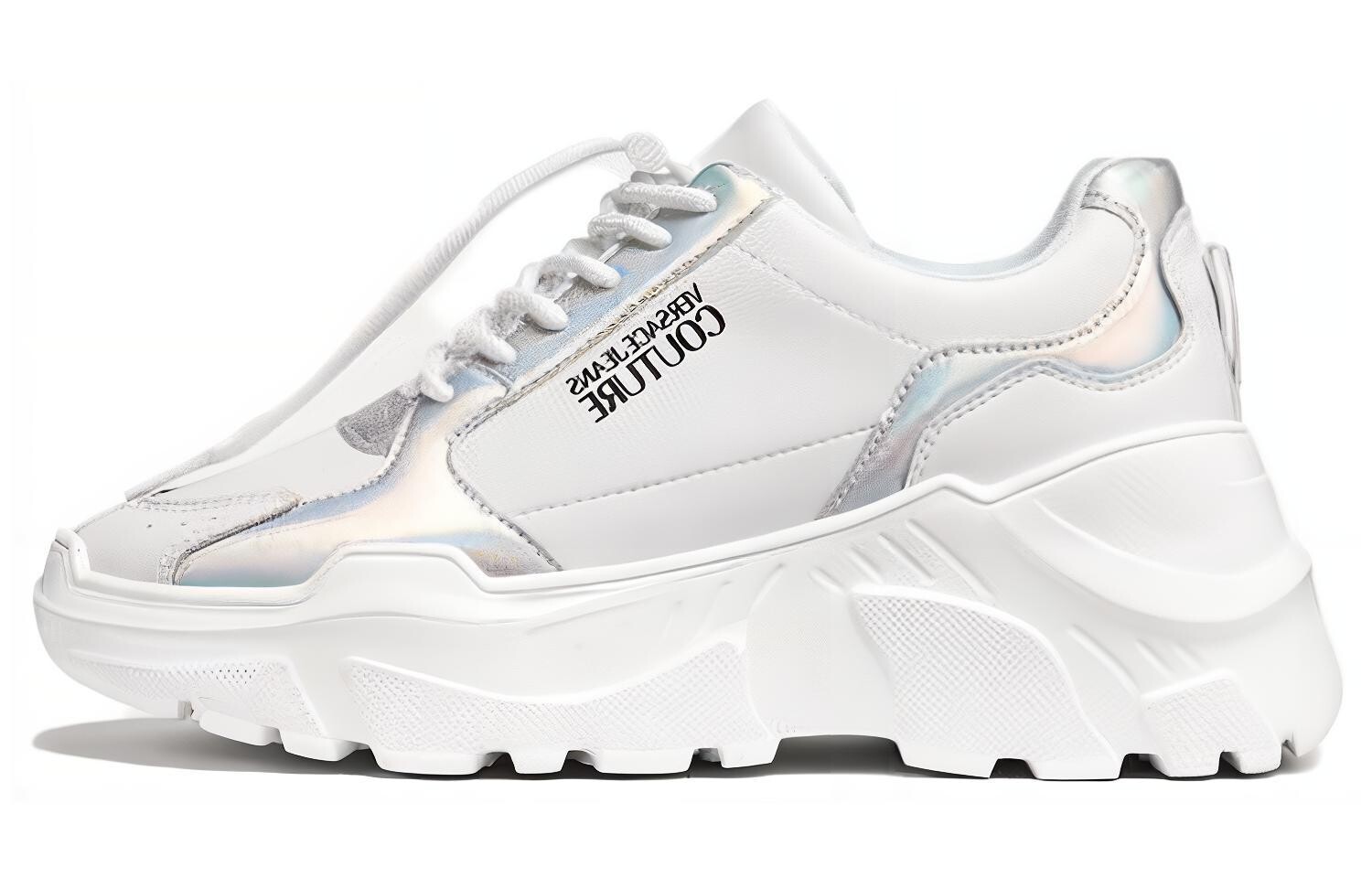 

Кроссовки VERSACE JEANS Lifestyle Shoes Women's Low-top White/Silver, белый/серебряный