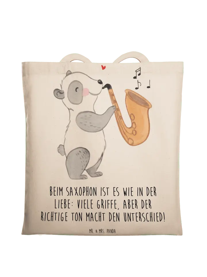 

Сумка для переноски Mr & Mrs Panda Saxophon Liebe, кремовый