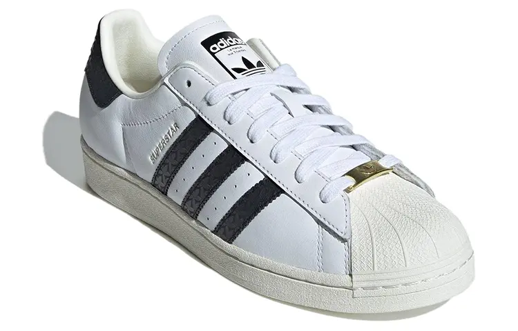 Кроссовки Adidas Superstar Cloud White Core Black Gold Metallic — фото 3