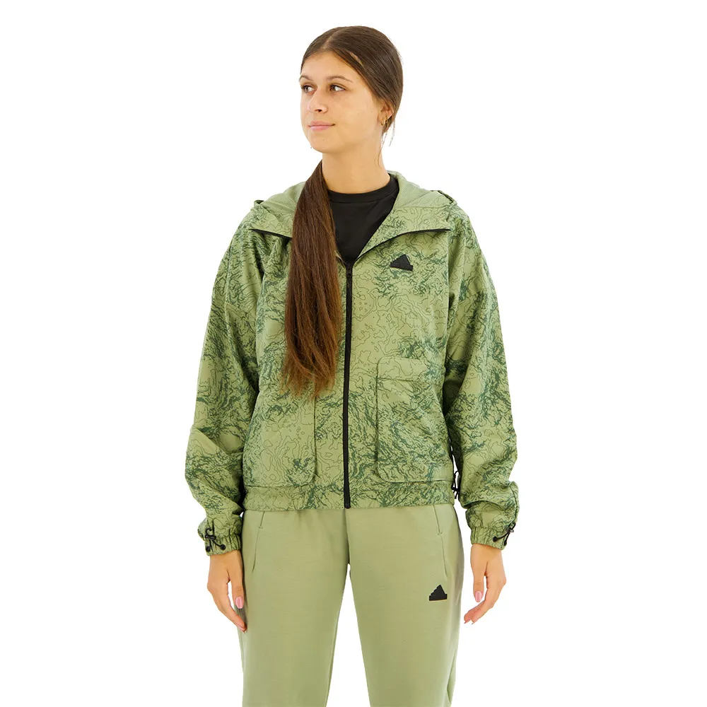 

Куртка adidas City Escape Woven Windbreaker, зеленый
