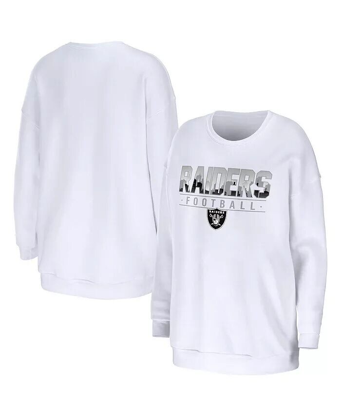 

Женская белая домашняя толстовка-пуловер Las Vegas Raiders WEAR by Erin Andrews