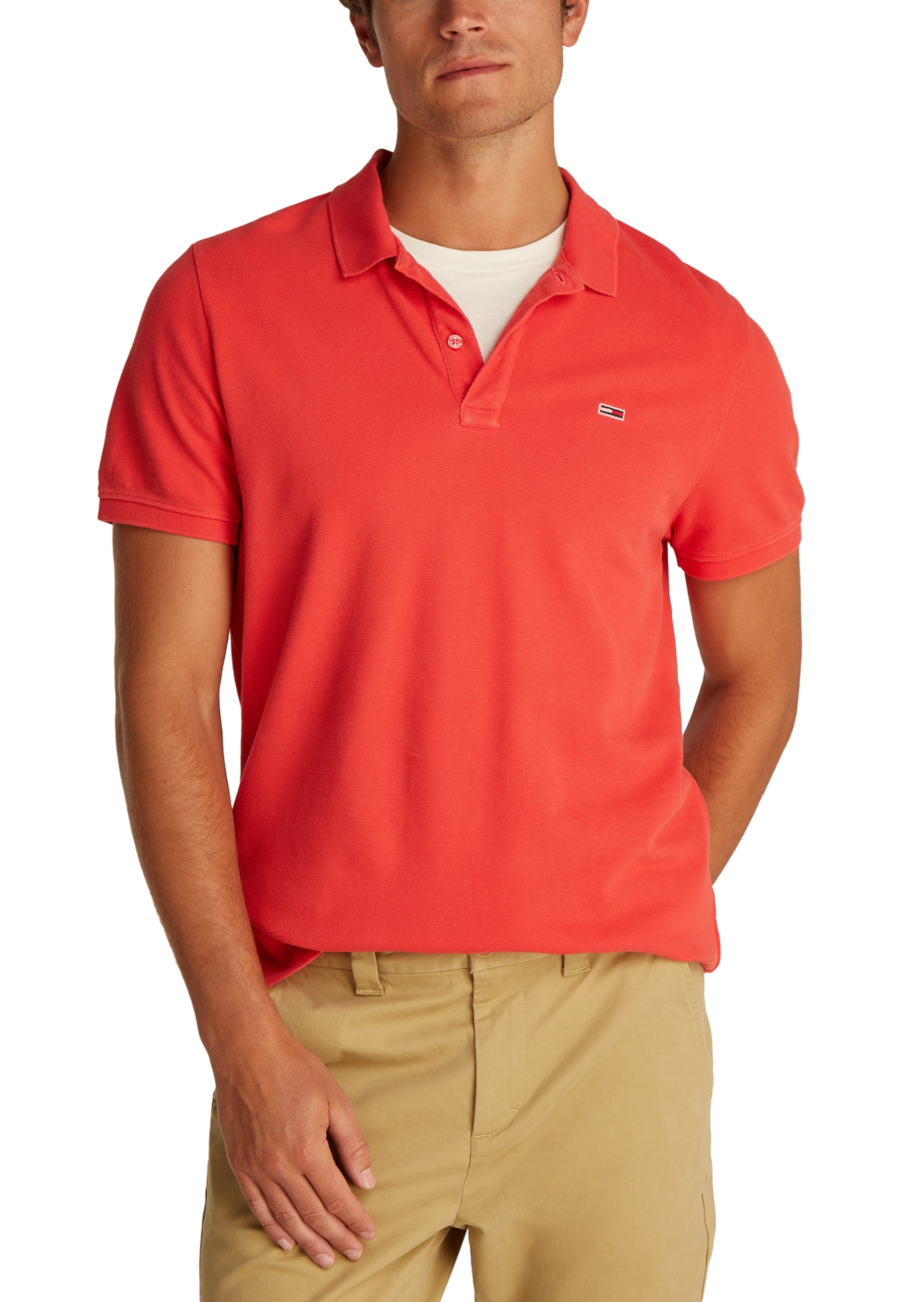 

Поло Tommy Jeans, оранжевый