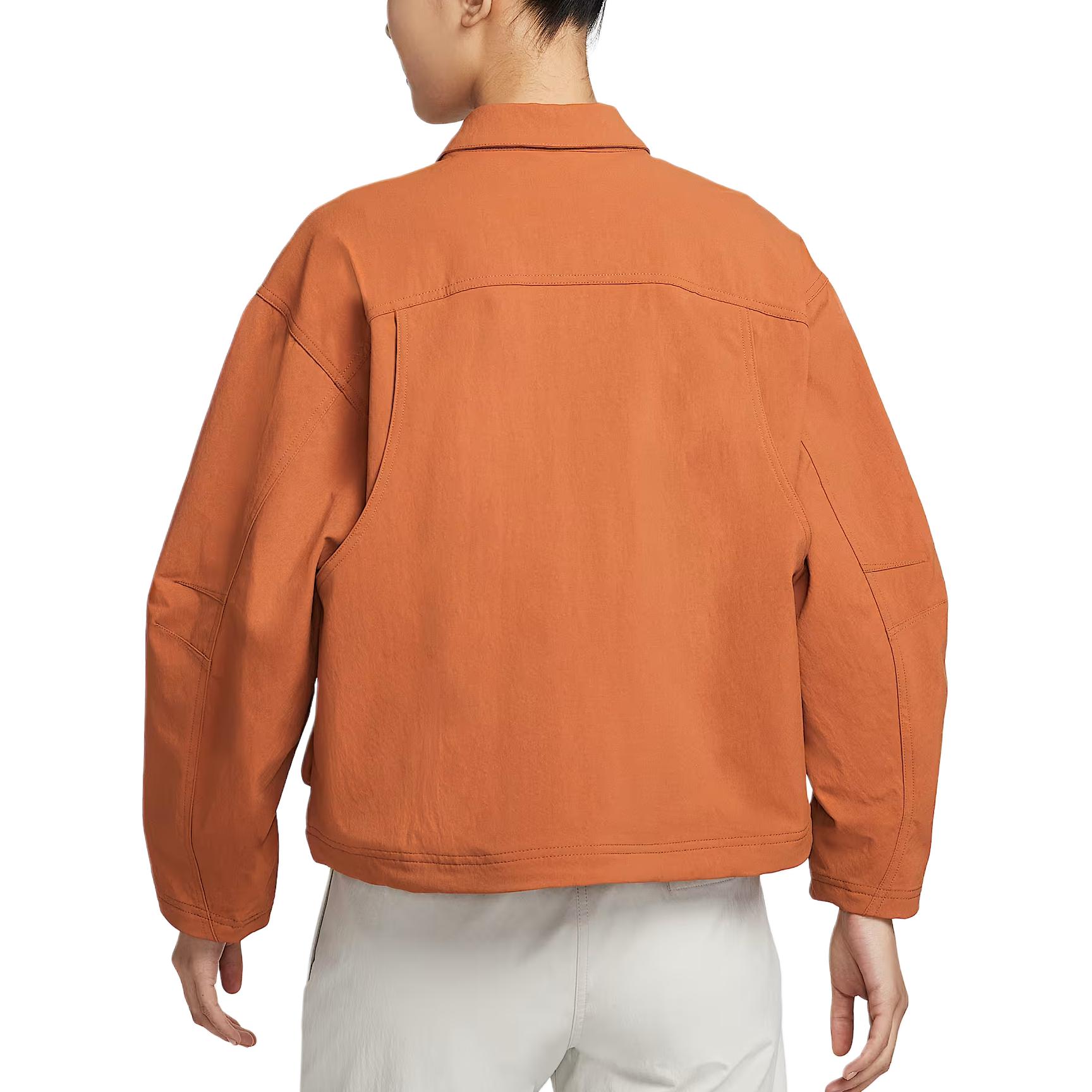 Nike Женская куртка с защитой от ультрафиолета, Dark Red Brown/Woody Brown/Marrakech Orange/Mountain White — фото 2