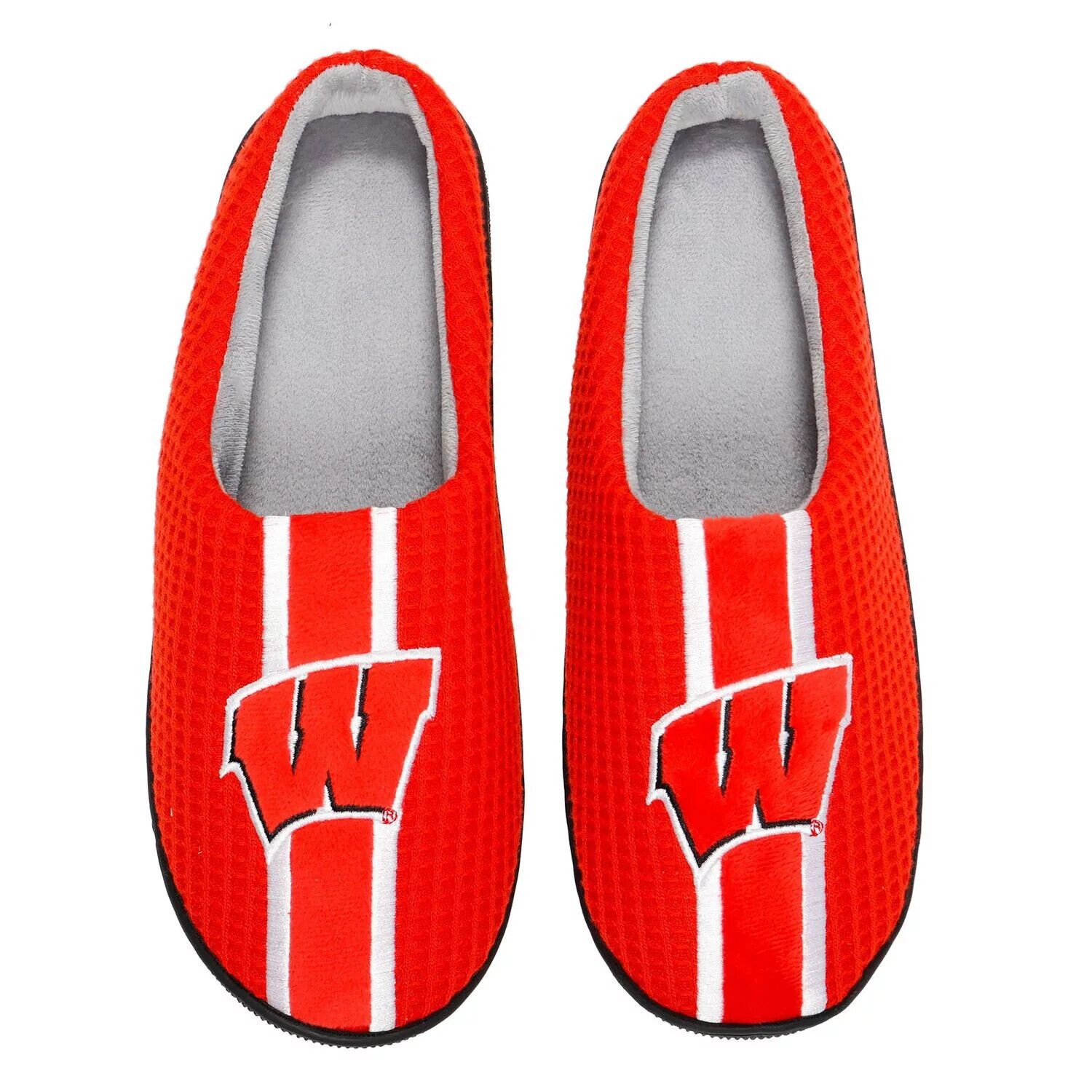 Мужские шлепанцы из пены с эффектом памяти FOCO Red Wisconsin Badgers Team Stripe — фото 4