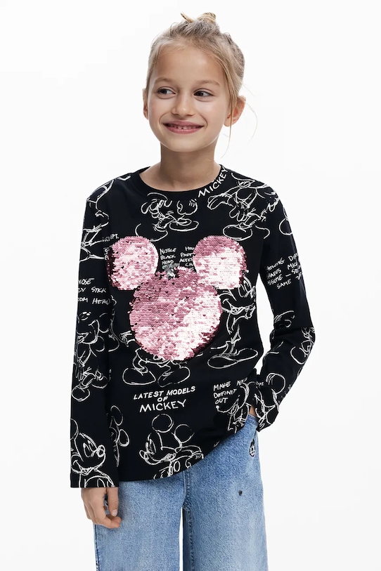 

Детская хлопковая водолазка Desigual, черный