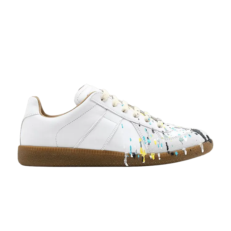 Кроссовки Maison Margiela Wmns Replica Low Paint Splatter - Light Grey, серый