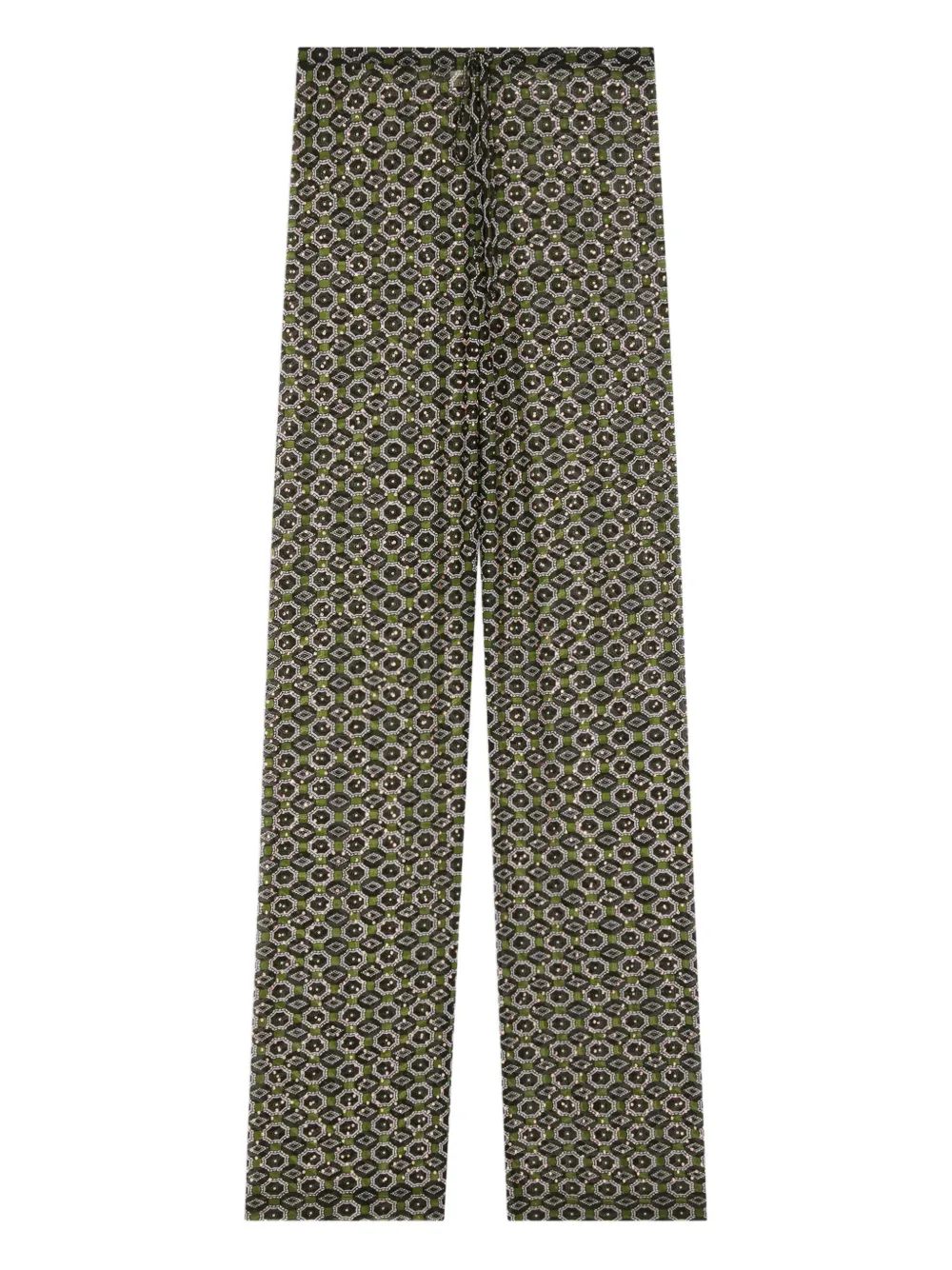 

Брюки с геометричным узором DRIES VAN NOTEN, зеленый