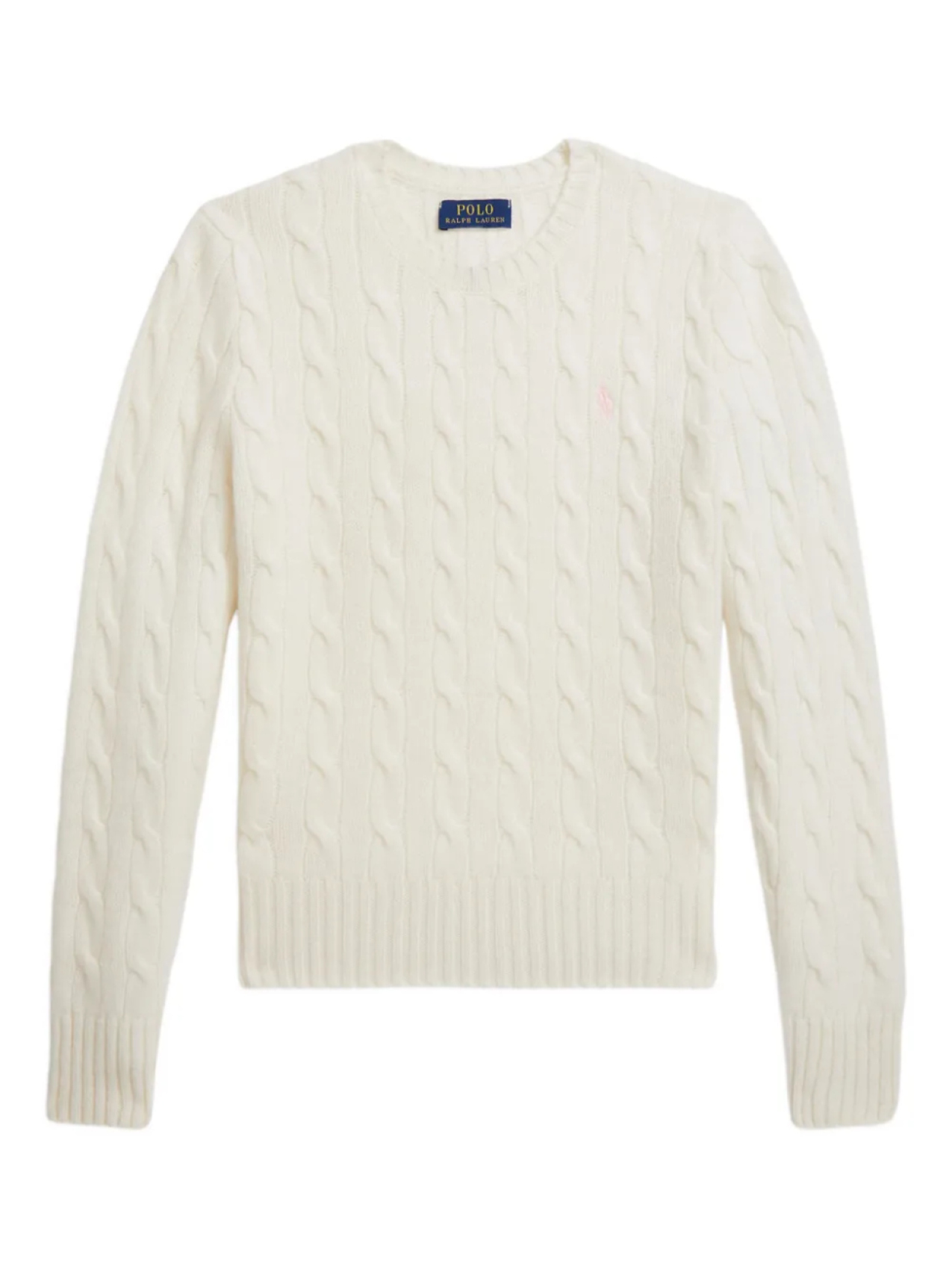 

POLO RALPH LAUREN KIDS пуловер фактурной вязки, белый