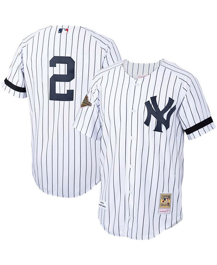 Мужское белое аутентичное домашнее джерси New York Yankees Cooperstown Collection 1996 года Mitchell & Ness, белый