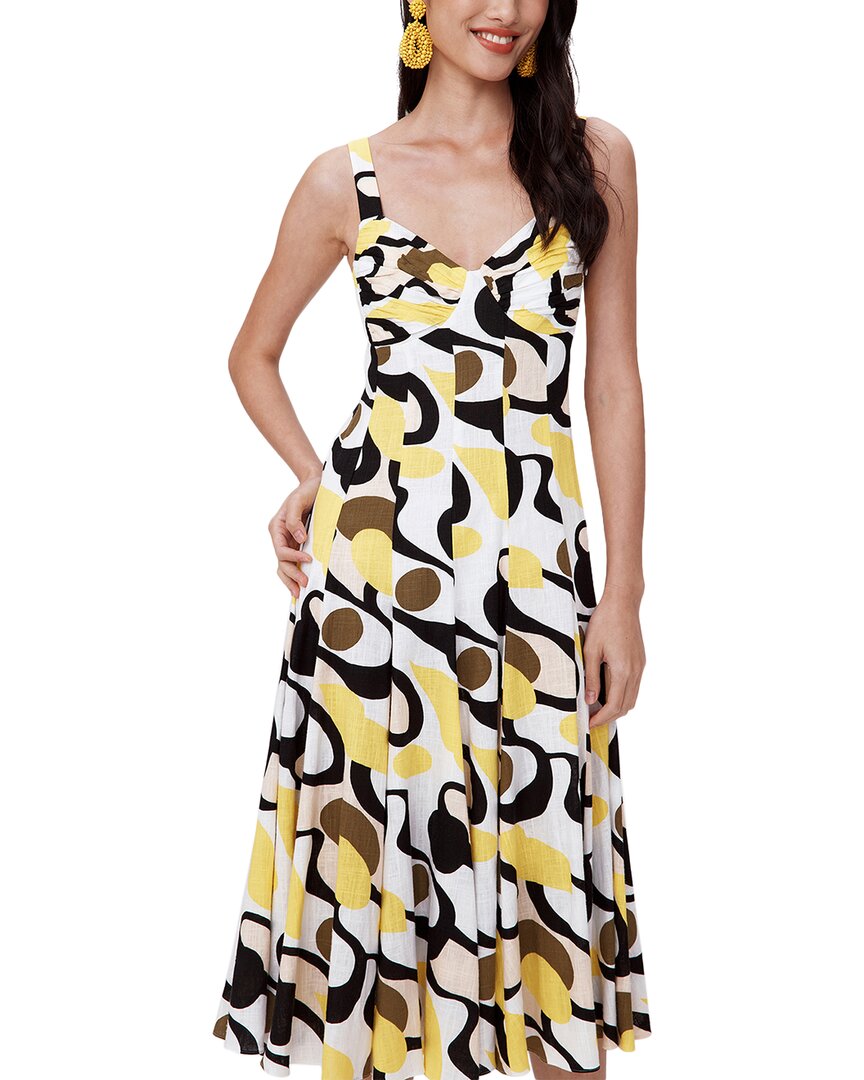 

Диана фон Фюрстенберг Бет Платье из льняной смеси Diane von Furstenberg, желтый