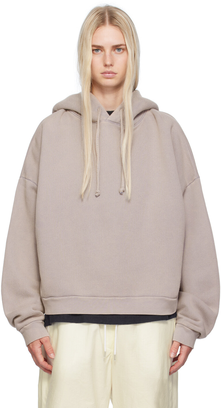 

Серая толстовка с капюшоном, окрашенная в готовом виде Acne Studios