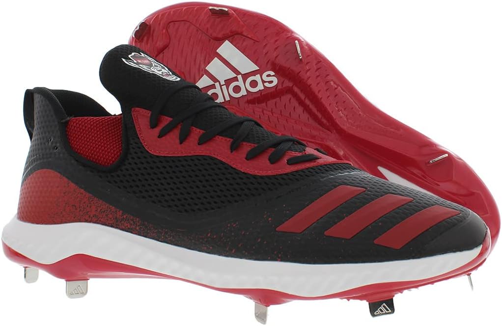 Мужские бейсбольные бутсы adidas Icon V Bounce, черный/красный — фото 2
