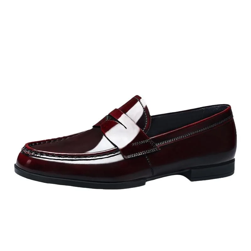 Мужские повседневные туфли low top LUNMADENG, бордовый