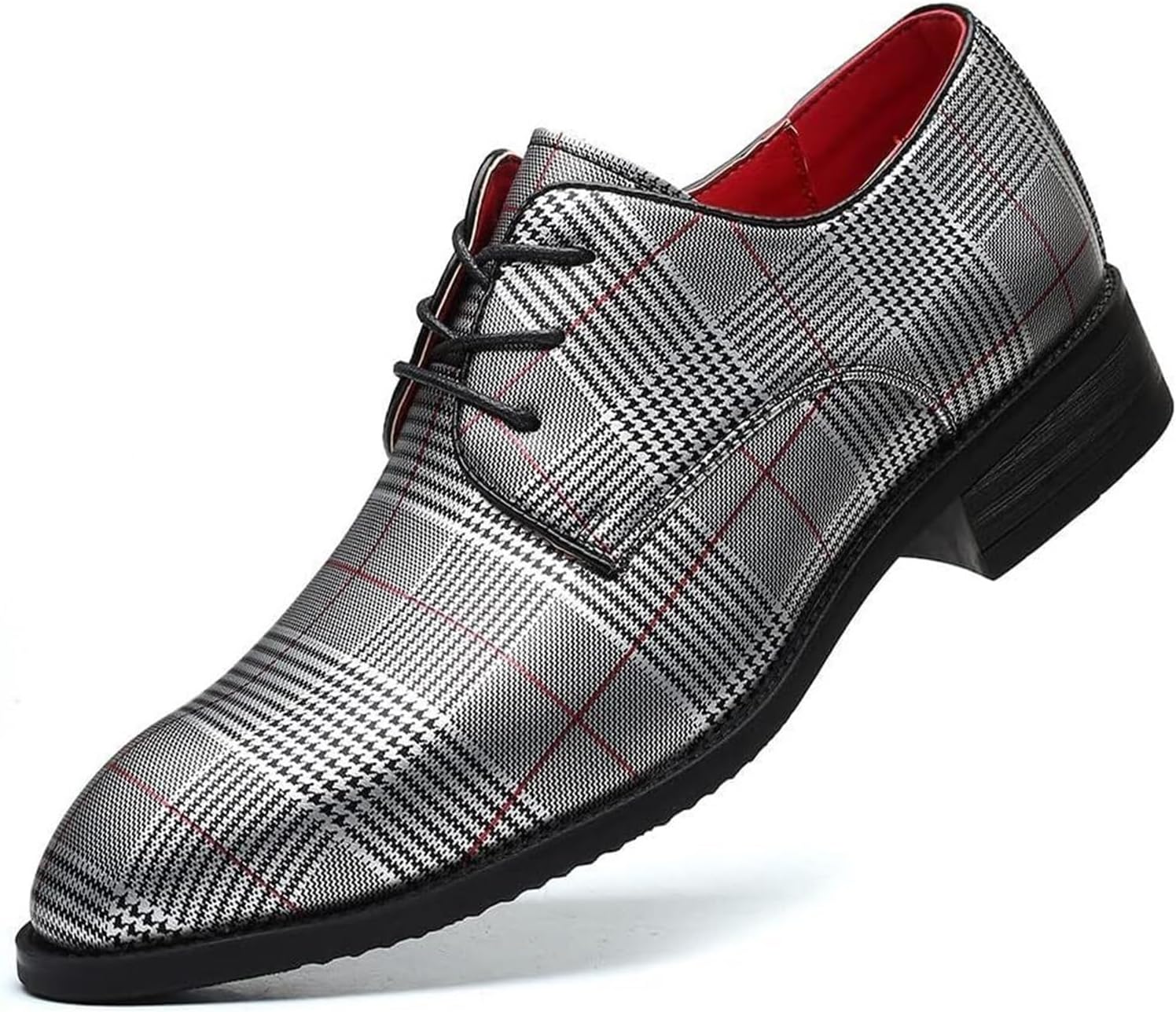 

Мужские туфли оксфорды с шнуровкой, деловые туфли, удобные, с круглым носком и массивным каблуком, для работы, бизнеса и прогулок на улице Generic, черный