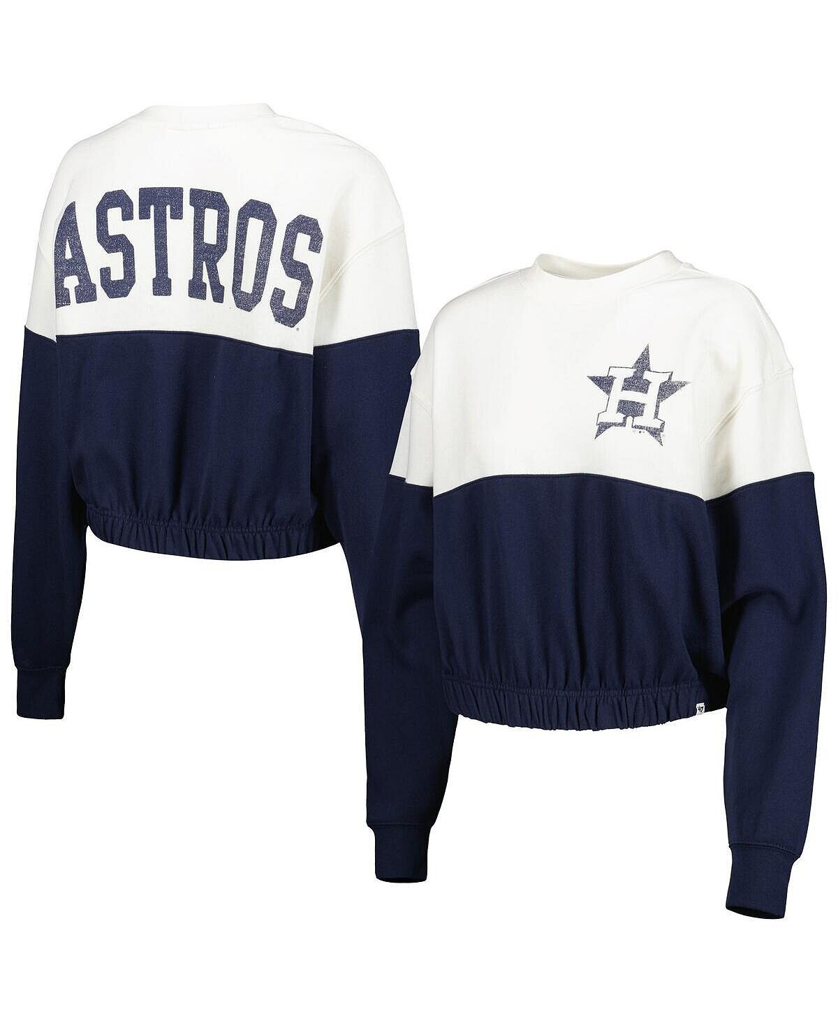 

Женский белый и темно-синий пуловер Houston Astros Take Two Bonita свитшот '47 Brand