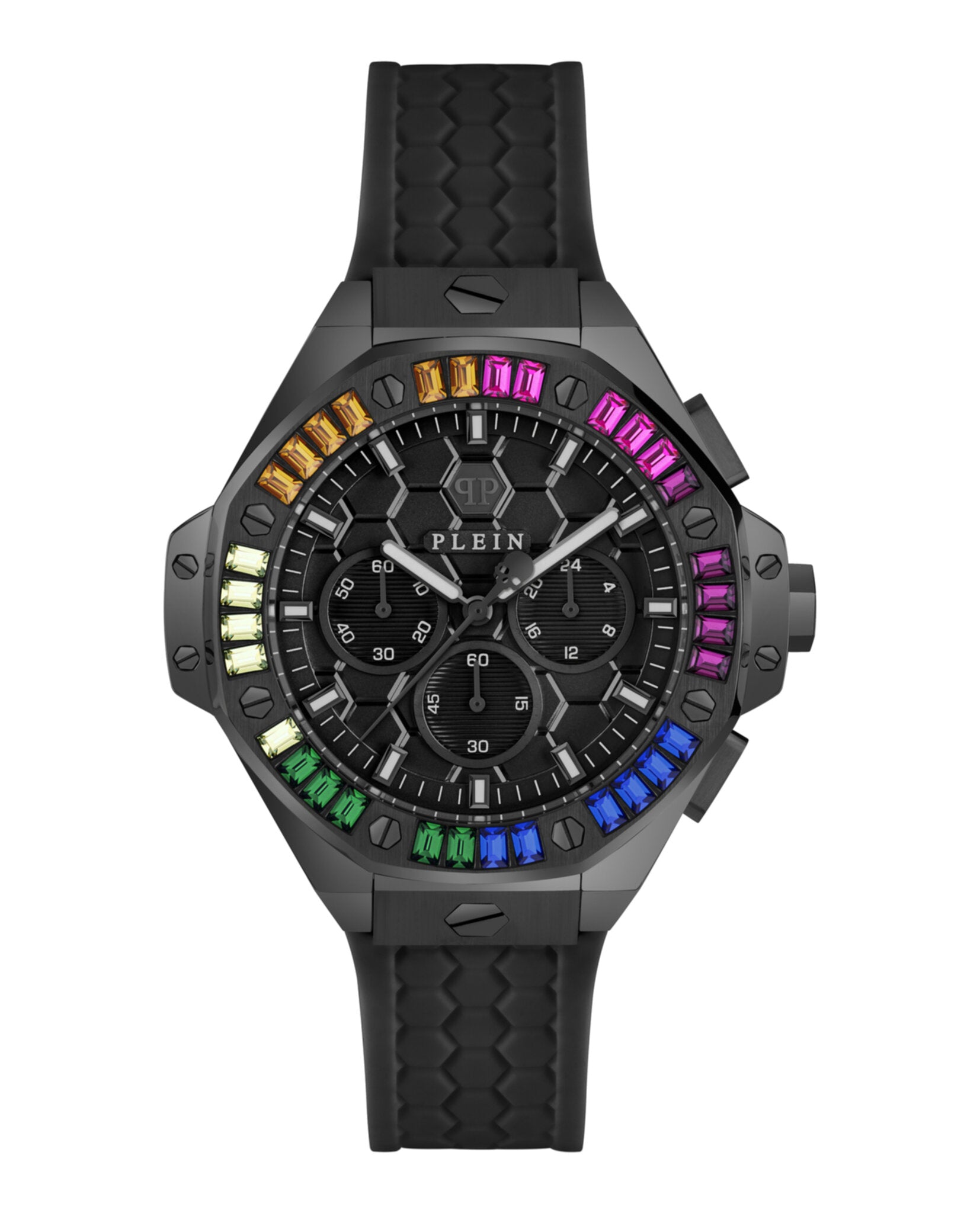 

Часы Plein Chrono Royal из силикона PHILIPP PLEIN, черный/черный/черный