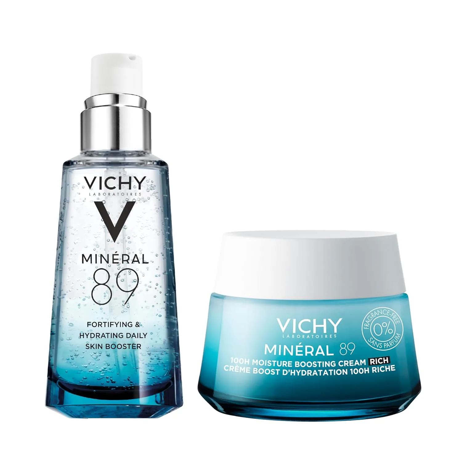 Набор Vichy — Mineral 89 Booster, сыворотка для лица с чистой гиалуроновой кислотой и полиглутаминовой кислотой для восстановления барьера