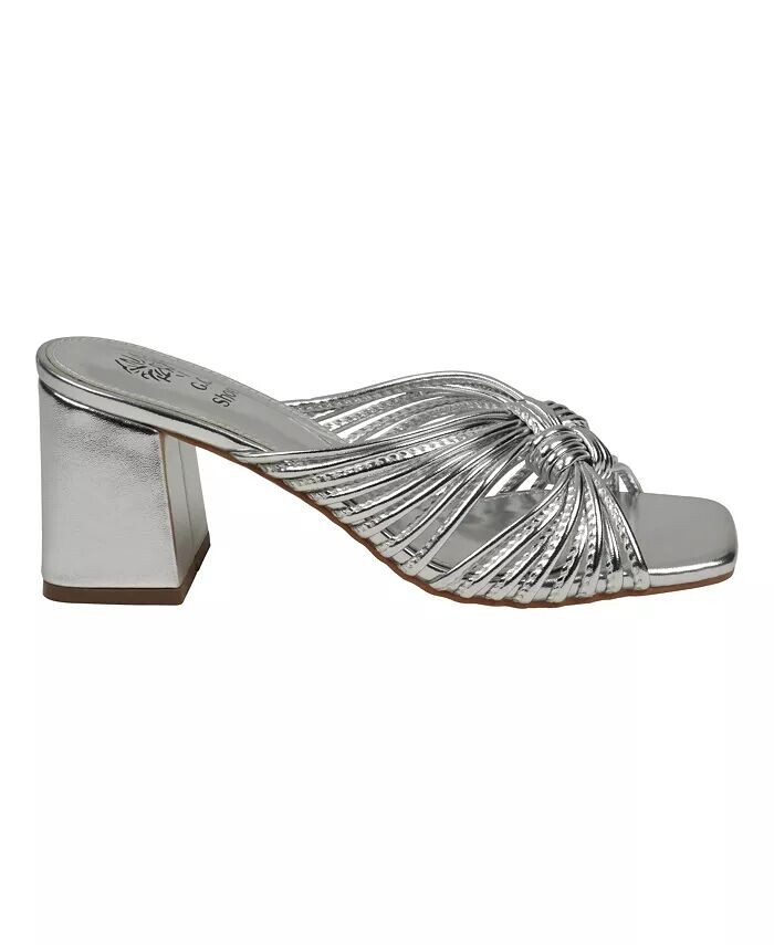 Женские босоножки Josie на каблуке с ремешками GC Shoes, серебро — фото 2