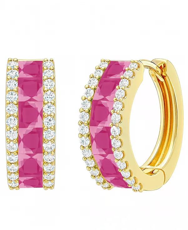 

Серьги с изумрудами (1-1/3 карата) и бриллиантами (1/4 карата) из 14-каратного белого золота Macy'S, ruby