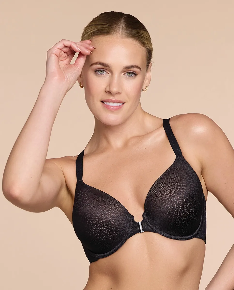 

Бюстгальтер с поролоновыми чашками и застежкой спереди Wacoal, черный