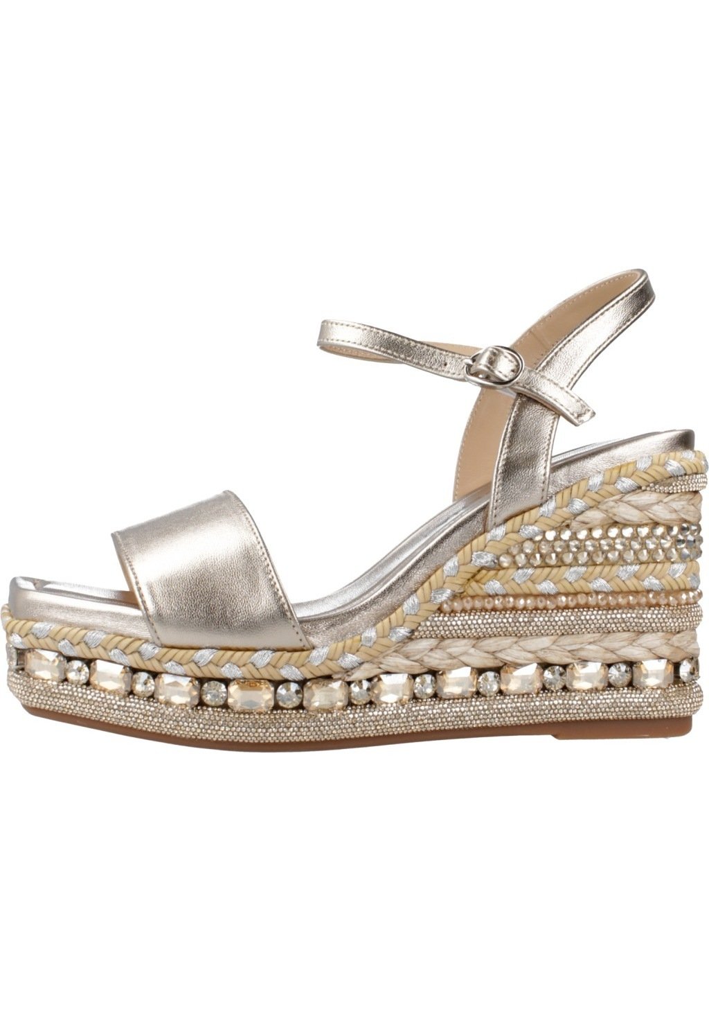 Босоножки на танкетке Espadrillas Alma en Pena, цвет Bronce
