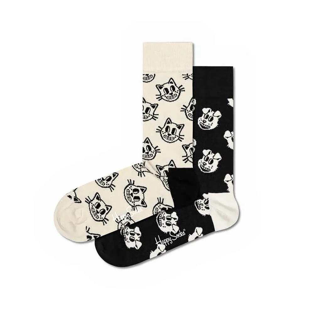

Носки Happy Pets gift Half long 2 pairs, белый/черный