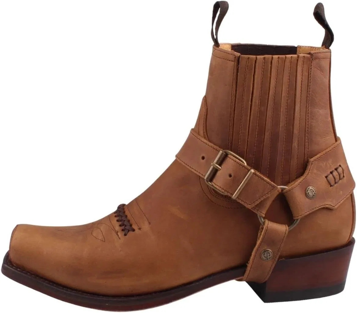 Байкерские ботильоны Sendra 6445 коричневые — фото 3