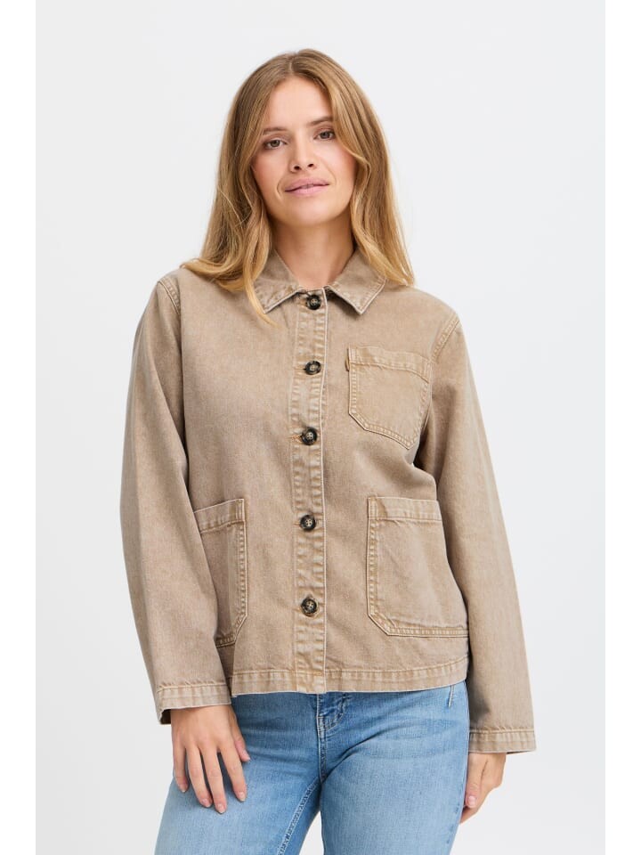 

Куртка PULZ Jeans Jeansjacke, коричневый