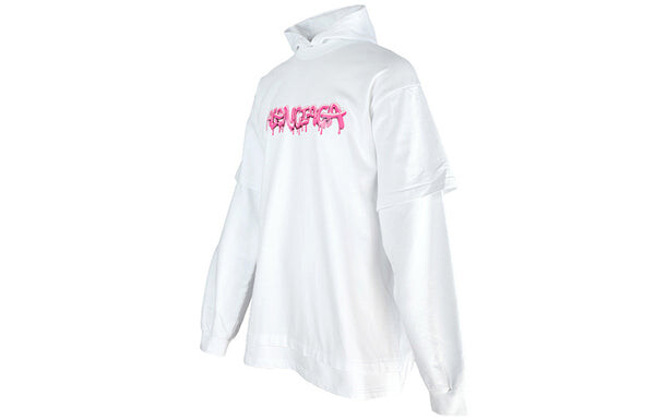Толстовка slime double long sleeve hooded t-shirt 'white bubblegum' Balenciaga, белый — фото 4